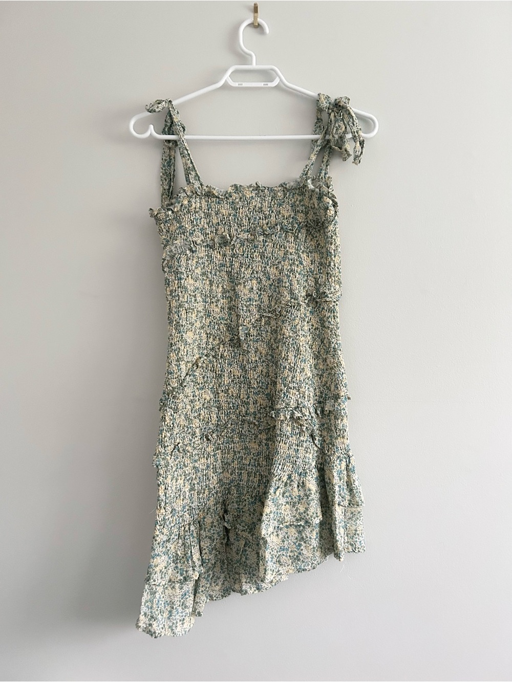 Asymmetrical Ruffle Cottagecore Dress - Picture 2 of 3